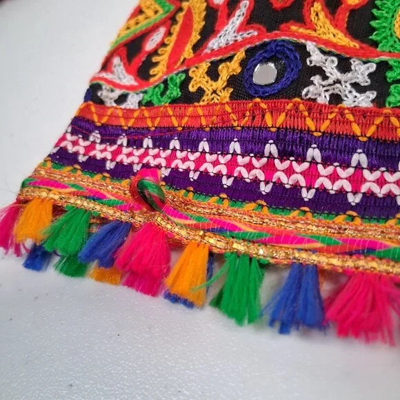 Traditional Indian Navratri Chania Choli Outfit Skirt Top Mirrored Embroidered - Picture 11 of 16